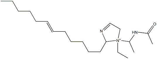 1-[1-(Acetylamino)ethyl]-2-(6-dodecenyl)-1-ethyl-3-imidazoline-1-ium 结构式