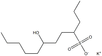 7-Hydroxydodecane-4-sulfonic acid potassium salt 结构式