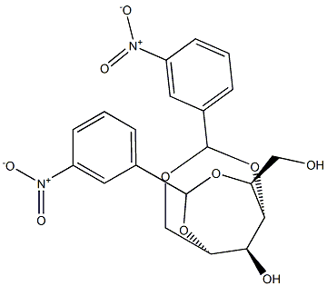 1-O,4-O:2-O,5-O-Bis(3-nitrobenzylidene)-L-glucitol 结构式