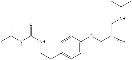 N-[2-[4-[(S)-2-Hydroxy-3-[(1-methylethyl)amino]propoxy]phenyl]ethyl]-N'-(1-methylethyl)urea 结构式