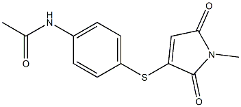 2-(4-Acetylaminophenylthio)-N-methylmaleimide 结构式