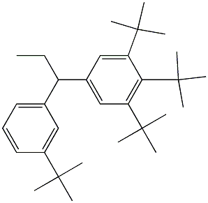 1-(3,4,5-Tri-tert-butylphenyl)-1-(3-tert-butylphenyl)propane 结构式