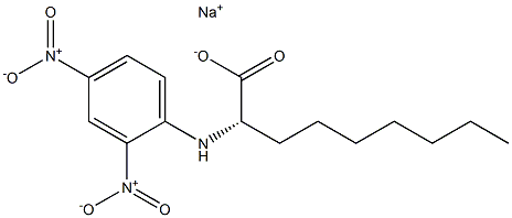 [S,(-)]-2-(2,4-Dinitroanilino)nonanoic acid sodium salt 结构式