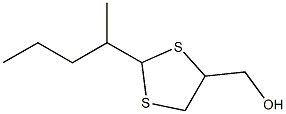 2-(1-Methylbutyl)-1,3-dithiolane-4-methanol 结构式