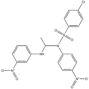 N-[1-[(3-Nitrophenyl)amino]ethyl]-N-(4-nitrophenyl)-4-chlorobenzenesulfonamide 结构式