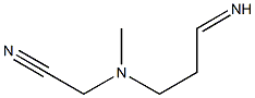 [Methyl(3-iminopropyl)amino]acetonitrile 结构式