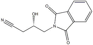 (S)-3-Hydroxy-4-[(1,3-dihydro-1,3-dioxo-2H-isoindol)-2-yl]butyronitrile 结构式