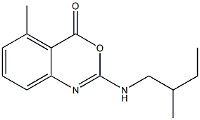 2-(2-Methylbutyl)amino-5-methyl-4H-3,1-benzoxazin-4-one 结构式