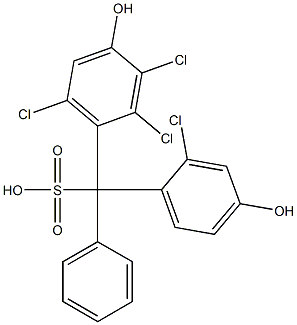 (2-Chloro-4-hydroxyphenyl)(2,3,6-trichloro-4-hydroxyphenyl)phenylmethanesulfonic acid 结构式