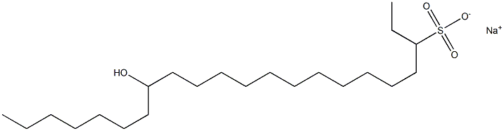 15-Hydroxydocosane-3-sulfonic acid sodium salt 结构式