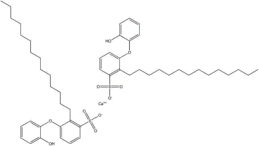 Bis(2'-hydroxy-2-tetradecyl[oxybisbenzene]-3-sulfonic acid)calcium salt 结构式