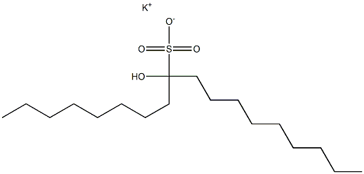 9-Hydroxyoctadecane-9-sulfonic acid potassium salt 结构式