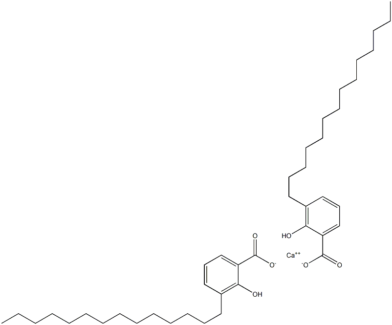 Bis(3-tetradecyl-2-hydroxybenzoic acid)calcium salt 结构式