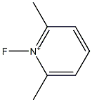 1-Fluoro-2,6-dimethylpyridinium 结构式