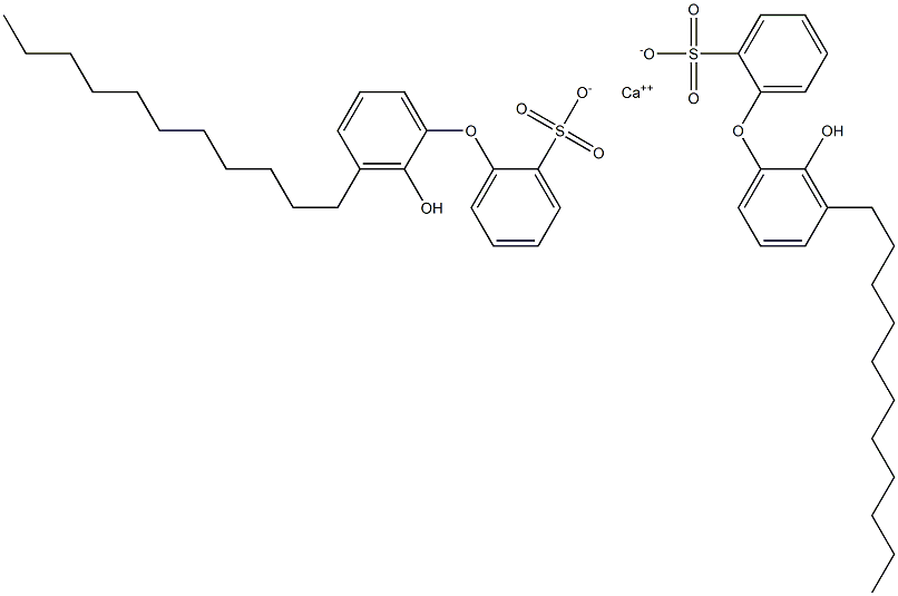 Bis(2'-hydroxy-3'-undecyl[oxybisbenzene]-2-sulfonic acid)calcium salt 结构式