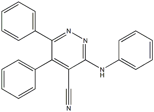 3-(Phenylamino)-5,6-diphenylpyridazine-4-carbonitrile 结构式