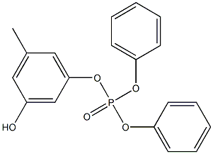 Phosphoric acid (3-hydroxy-5-methylphenyl)diphenyl ester 结构式
