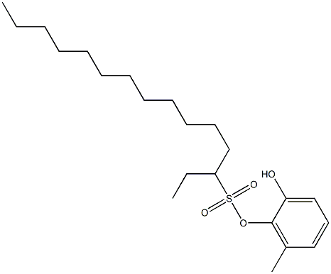 3-Pentadecanesulfonic acid 2-hydroxy-6-methylphenyl ester 结构式