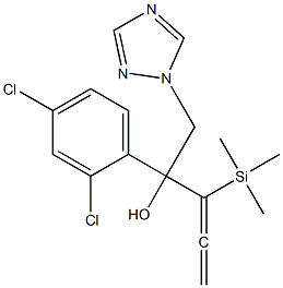 1-(2,4-Dichlorophenyl)-1-[1-(trimethylsilyl)-1,2-propanedien-1-yl]-2-(1H-1,2,4-triazol-1-yl)ethanol 结构式