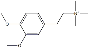 3,4-Dimethoxy-N,N,N-trimethylbenzeneethanaminium 结构式