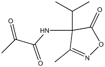 3-Methyl-4-isopropyl-4-[(1,2-dioxopropyl)amino]isoxazol-5(4H)-one 结构式