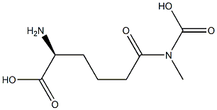 [S,(+)]-2-Amino-5-(carboxymethylcarbamoyl)valeric acid 结构式