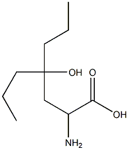 2-Amino-4-hydroxy-4-propylheptanoic acid 结构式