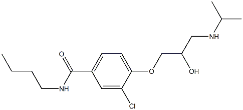 1-[4-[Butylcarbamoyl]-2-chlorophenoxy]-3-[isopropylamino]-2-propanol 结构式
