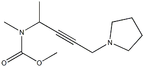 N-Methyl-N-[1-methyl-4-(1-pyrrolidinyl)-2-butynyl]carbamic acid methyl ester 结构式