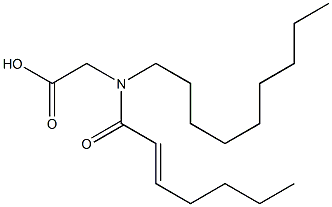 N-(2-Heptenoyl)-N-nonylglycine 结构式