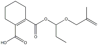 1-Cyclohexene-1,2-dicarboxylic acid hydrogen 1-[1-(methallyloxy)propyl] ester 结构式