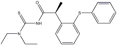 (-)-1,1-Diethyl-3-[(S)-2-(phenylthio)hydratropoyl]thiourea 结构式