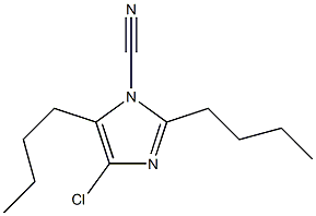 4-Chloro-1-cyano-2,5-dibutyl-1H-imidazole 结构式