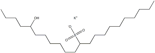 18-Hydroxydocosane-11-sulfonic acid potassium salt 结构式