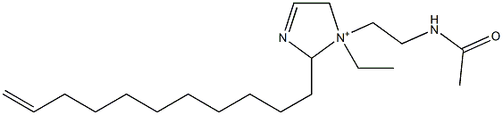 1-[2-(Acetylamino)ethyl]-1-ethyl-2-(10-undecenyl)-3-imidazoline-1-ium 结构式