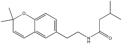 N-[2-(2,2-Dimethyl-2H-1-benzopyran-6-yl)ethyl]-3-methylbutanamide 结构式