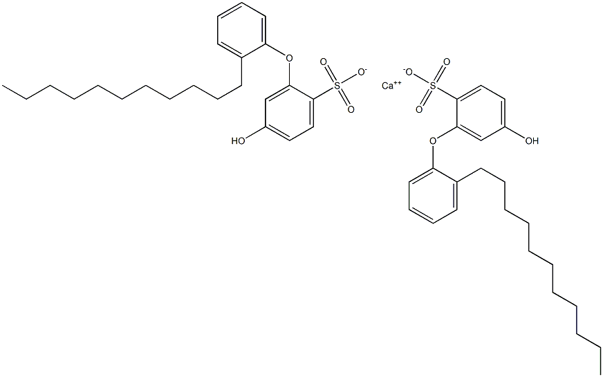 Bis(5-hydroxy-2'-undecyl[oxybisbenzene]-2-sulfonic acid)calcium salt 结构式
