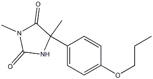 3,5-Dimethyl-5-(4-propoxyphenyl)hydantoin 结构式