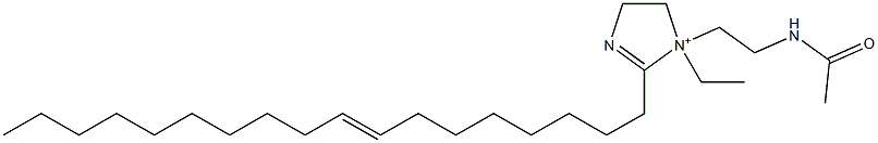 1-[2-(Acetylamino)ethyl]-1-ethyl-2-(8-octadecenyl)-2-imidazoline-1-ium 结构式