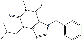 1-Methyl-3-isobutyl-7-benzylxanthine 结构式