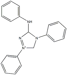 3,5-Dihydro-1,4-diphenyl-3-anilino-4H-1,2,4-triazol-1-ium 结构式