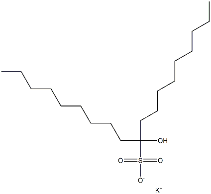 10-Hydroxynonadecane-10-sulfonic acid potassium salt 结构式