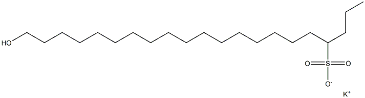 21-Hydroxyhenicosane-4-sulfonic acid potassium salt 结构式