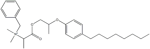 N,N-Dimethyl-N-benzyl-N-[1-[[2-(4-octylphenyloxy)propyl]oxycarbonyl]ethyl]aminium 结构式