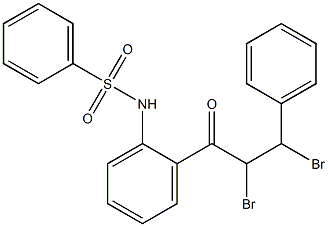 1-(2-Phenylsulfonylaminophenyl)-2,3-dibromo-3-phenylpropan-1-one 结构式