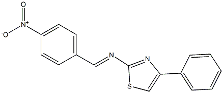 4-Phenyl-2-[(4-nitrobenzylidene)amino]thiazole 结构式