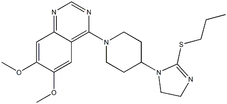 1-[1-(6,7-Dimethoxyquinazolin-4-yl)piperidin-4-yl]-2-(propylthio)-2-imidazoline 结构式