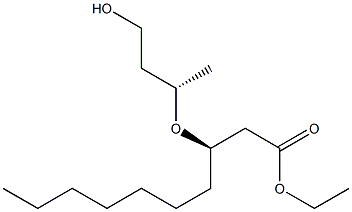 (R)-3-[(S)-1-Methyl-3-hydroxypropoxy]decanoic acid ethyl ester 结构式