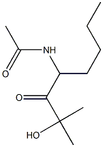 N-[1-(2-Hydroxy-2-methylpropanoyl)pentyl]acetamide 结构式