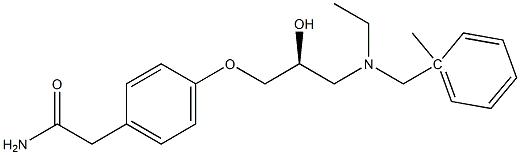 4-[(S)-2-Hydroxy-3-[1-methylethyl(phenylmethyl)amino]propoxy]benzeneacetamide 结构式